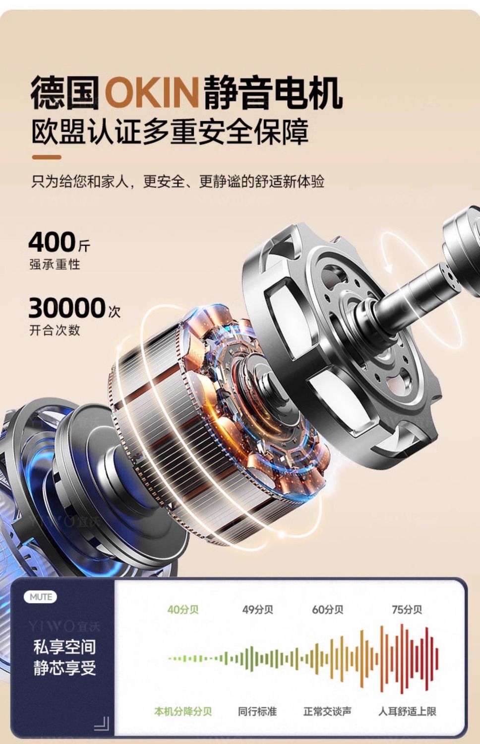 零靠牆多功能電動沙發復古風頭等艙智能語音雪尼爾絨布藝三人沙發