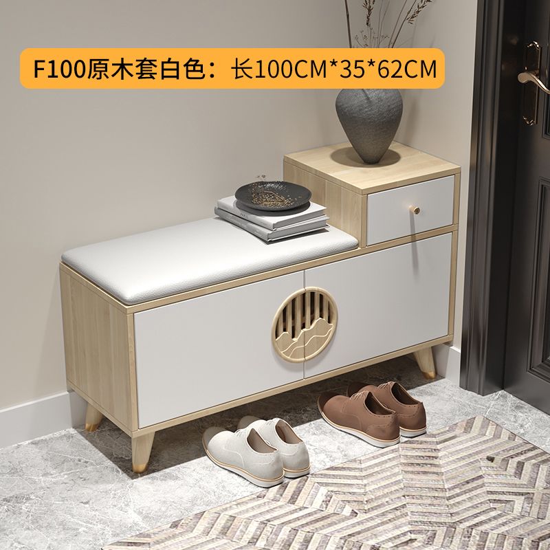 换鞋凳家用 门口2024年新款实木穿鞋凳进门入户可坐式鞋柜储物凳