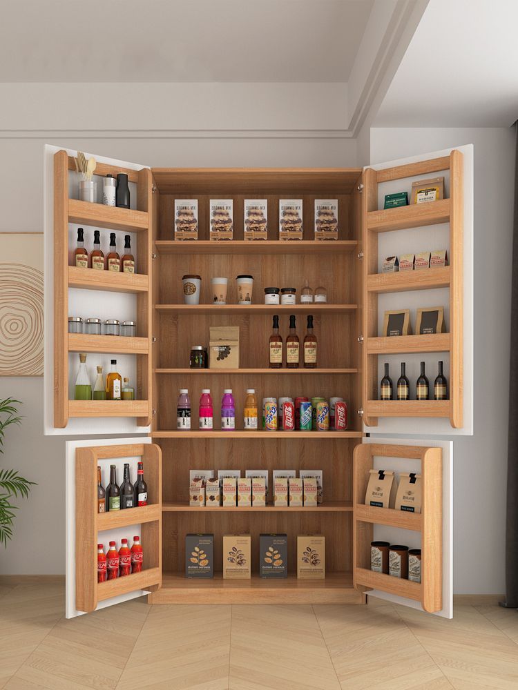 大容量储物收纳零食柜现代极简收纳柜餐边柜橱房柜多功能柜可定制