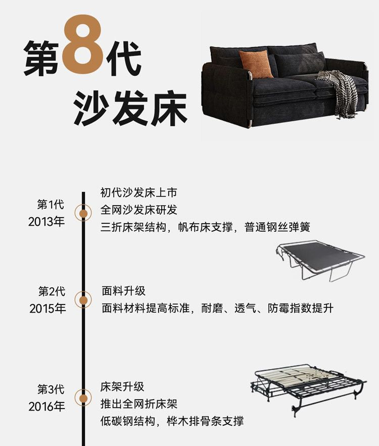 中古奶油風翻轉懶人沙發牀多功能客廳新型可摺疊一體兩用牀可拆洗