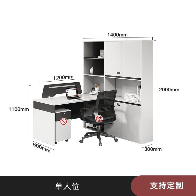 办公桌椅组合办公桌职员桌双人高柜屏风财务桌简约现代办公室工位