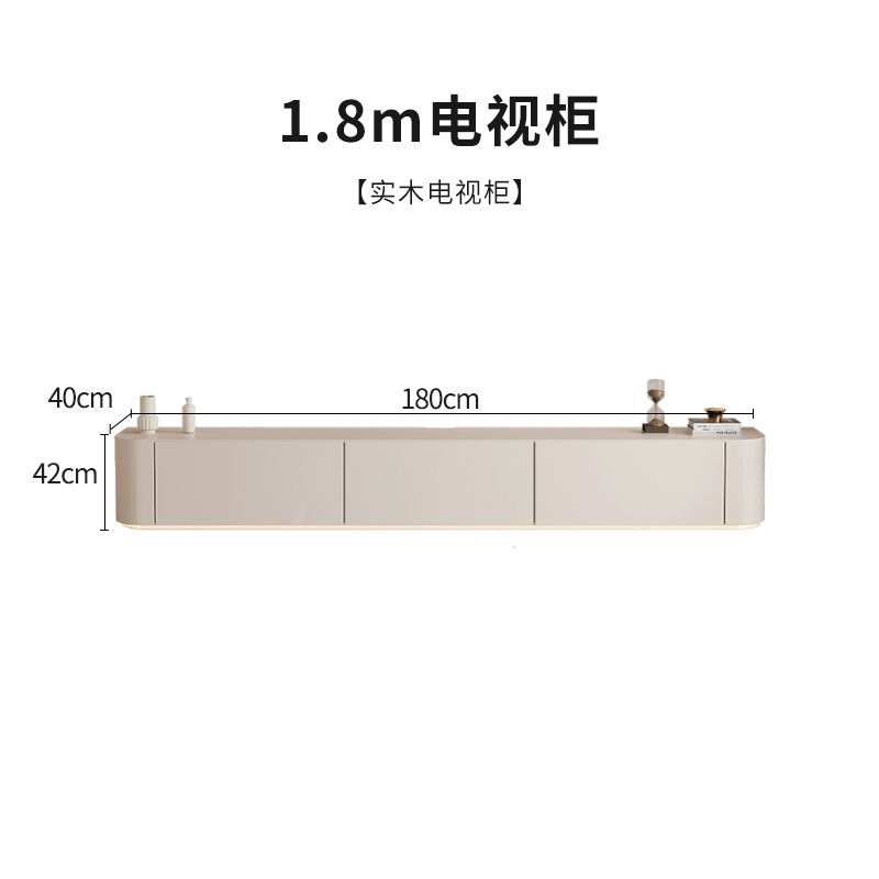 簡約客廳風電視櫃現代實木小戶型茶几組合高款白色臥室電視機地櫃