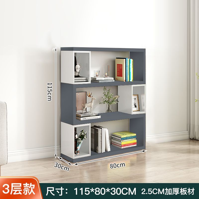 多层置物架创意客厅家用办公书柜落地简约书架自由组合隔断展示柜