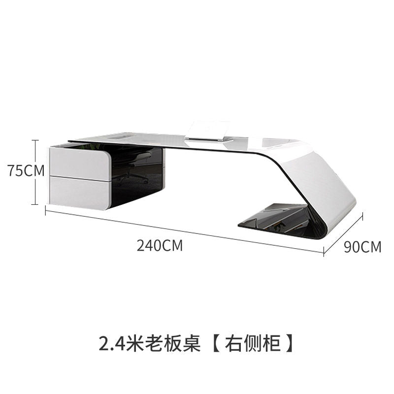 烤漆老板桌简约现代时尚老板桌总裁经理主管桌大班台网红办公桌