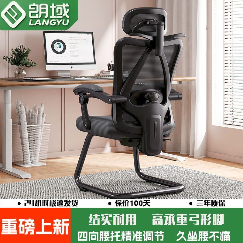 【朗域軒品】人體工學椅弓形椅家用電腦椅可躺辦公椅久坐護腰靠背座椅