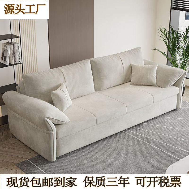 魯班01多功能實木沙發牀 兩用摺疊小戶型沙發牀大象耳朵雙人儲物沙發