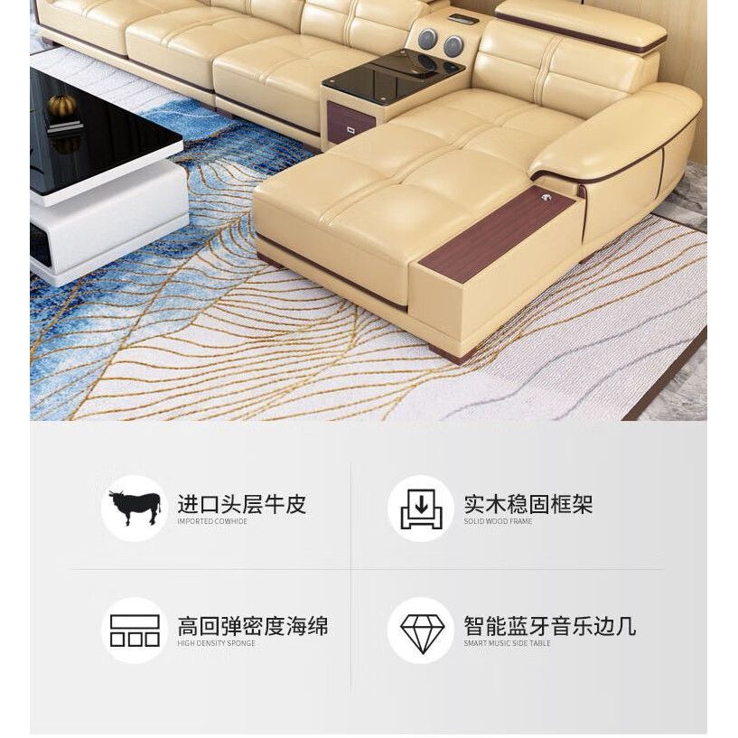 魯班02顏質主義真皮沙發頭層牛皮大小戶型客廳組合現代簡約高檔皮藝沙發