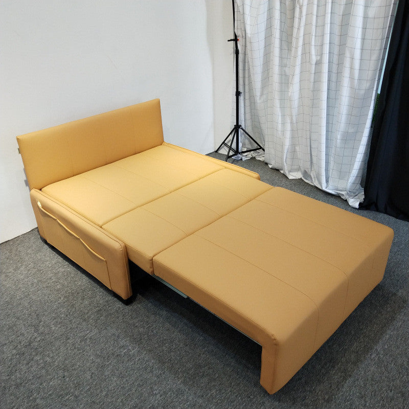 魯班01多功能摺疊沙發牀 小戶型 休閒 儲物皮藝沙發牀兩用