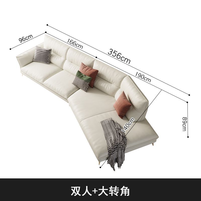 魯班02意式極簡baxter異形大轉角沙發客廳組合設計師網紅北歐風皮藝沙發