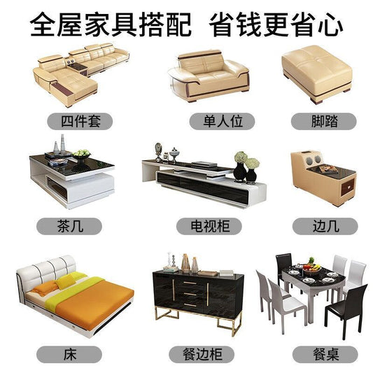 魯班02顏質主義真皮沙發頭層牛皮大小戶型客廳組合現代簡約高檔皮藝沙發